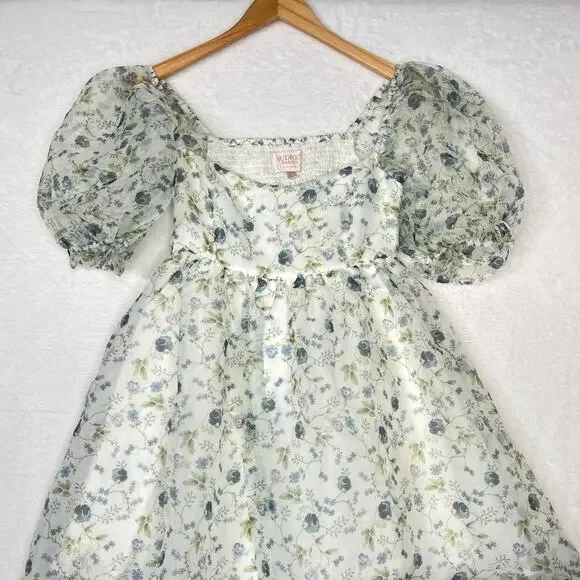NWT Audrey Parks x Francesca's Asha Valney Floral Babydoll Dress sz S Cottage - Picture 3 of 9